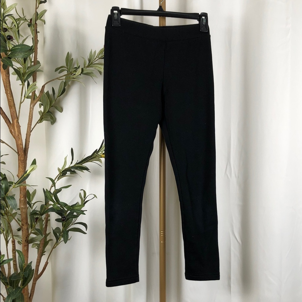 Old Navy Kids Fleece Lined Black Leggings Size 14/16 (K1)
